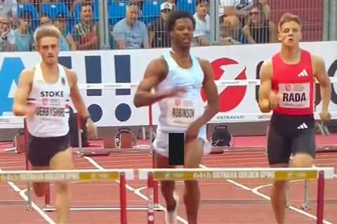 US Sprinter Chris Robinson Has Wardrobe Malfunction Mid-Race, Junk Exposed On TV