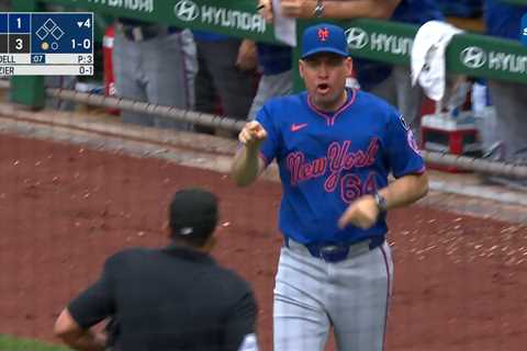 Mets’ Carlos Mendoza gets ejected after fiery argument with home plate umpire