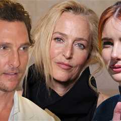 Matthew McConaughey, Emma Roberts, Gillian Anderson Caught In Awkward Moment
