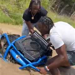 Panthers receiver Xavier Legette helped stranded person on ATV in wild scene