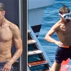 Tom Brady Goes Swimming Off Coast of Ibiza