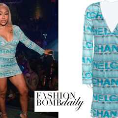 Yung Miami Slays in a Blue Chanel SS05 Cover-up at a Club Event in Atlanta