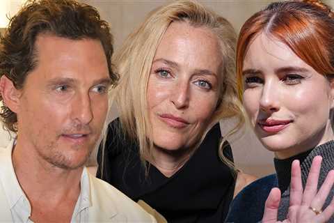 Matthew McConaughey, Emma Roberts, Gillian Anderson Caught In Awkward Moment