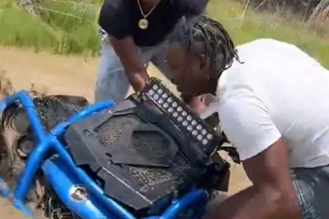 Panthers receiver Xavier Legette helped stranded person on ATV in wild scene