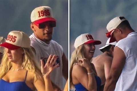 Patrick and Brittany Mahomes Celebrate With Friends on Yacht in Miami