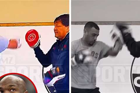 Adrian Peterson's Opponent Training On Video For Celeb Boxing Match