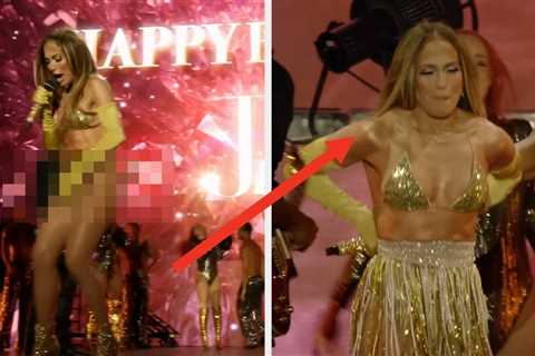 Jennifer Lopez's Wardrobe Malfunction Left Her Standing In Her Underwear, And It's Awkward