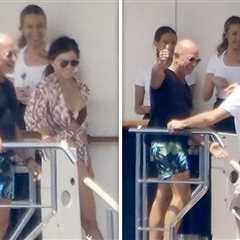 Leonardo DiCaprio & Vittoria Ceretti Join Bezos Yacht Party in Ibiza