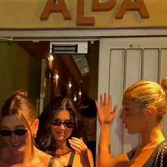 Hailey Bieber Enjoys Girls' Night Out With Kylie Jenner & Bella Hadid