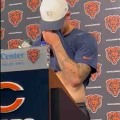 Bears’ Tyson Bagent gets emotional in touching scene after $10 million contract extension