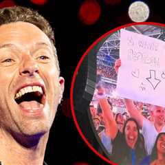 Coldplay's Chris Martin Leans Into Astronomer Kiss Cam Scandal During Concert Proposal