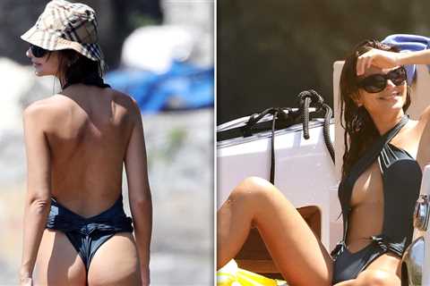 Emily Ratajkowski Flaunts Figure in Cut-Out Swimwear in Positano, Italy