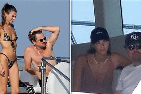 Leonardo DiCaprio & Vittoria Ceretti Enjoy Day on Luxury Yacht Near Spain