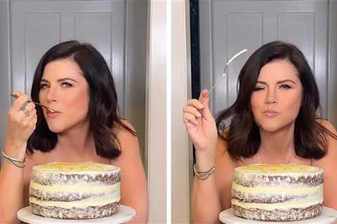'Saved by the Bell' Alum Tiffani Thiessen Eats Naked Cake, Naked, on Camera