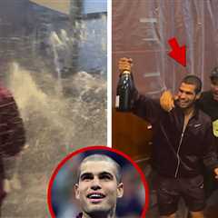 Carlos Alcaraz Celebrates US Open Win With Champagne, After Party With Models