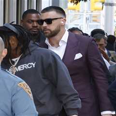 Travis Kelce arrives in NJ for Chiefs-Giants clash — as NFL punishes him for obscene gesture