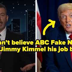 Trump Went On A Rant About Wanting To Sue Jimmy Kimmel After Learning He Was Returning To Late Night