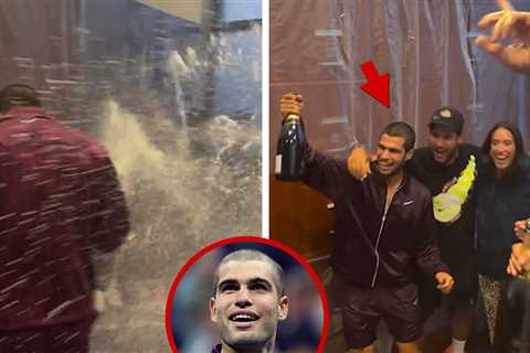 Carlos Alcaraz Celebrates US Open Win With Champagne, After Party With Models