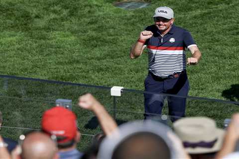 President’s Ryder Cup arrival welcomed with Keegan Bradley’s Trump dance, Bryson DeChambeau’s..