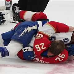 Panthers-Lightning preseason game sees ejected player score in ‘stupid’ 65-penalty imbroglio