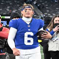 Jaxson Dart’s mom gets ‘emotional’ in interview after thrilling Giants win