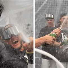 Dodgers Celebrate NLDS Win With Wild Beer, Champagne Party