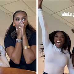 Simone Biles Loses Her Mind Celebrating Bears, Husband's Last-Second Win