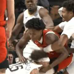 Rockets' Amen Thompson Gets In Scuffle W/ Jose Alvarado During Preseason Game