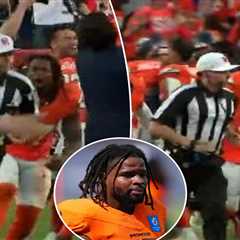 Broncos’ Dre Greenlaw suspended for threatening referee after thrilling win over Giants