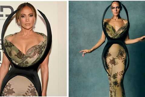 JLO Reunites with Ben Affleck at the “Kiss Of The Spider Woman” Premiere in a Green and Brown..