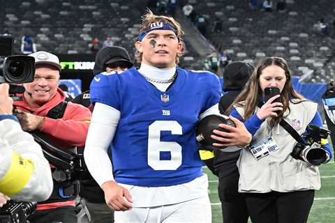 Jaxson Dart’s mom gets ‘emotional’ in interview after thrilling Giants win