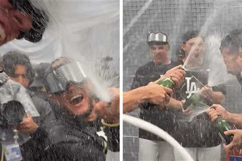 Dodgers Celebrate NLDS Win With Wild Beer, Champagne Party