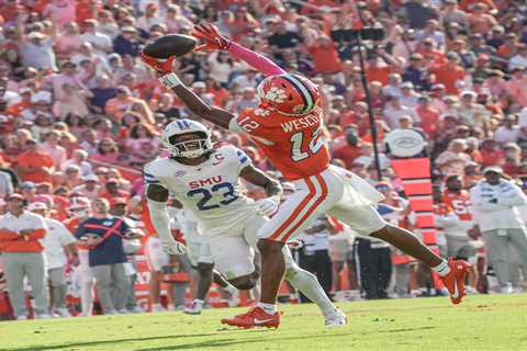 Clemson receiver Bryant Wesco Jr. hospitalized with ‘serious’ neck injury