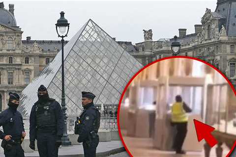 Shocking Video Shows Robber Sawing Through Glass Case During Louvre Heist