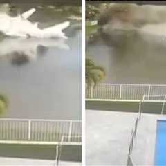 Plane Bringing Hurricane Relief to Jamaica Crashes in Florida, on Video
