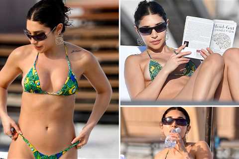 Chantel Jeffries Wears Stringy Bikini Lounging At Beach