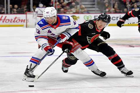 Physical Noah Laba giving Rangers’ third line a ‘courage’ boost it needs