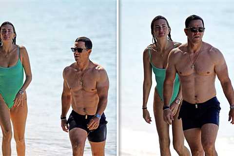 Mark Wahlberg Goes Shirtless in Barbados With Wife Rhea