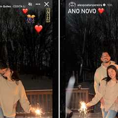 UFC Stars Alex Pereira, Tracy Cortez Share Kiss At New Year's Celebration