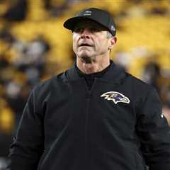 John Harbaugh interviews for Falcons job with Giants in pursuit