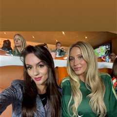 Jordon Hudson hangs with Alix Earle during national championship game appearance