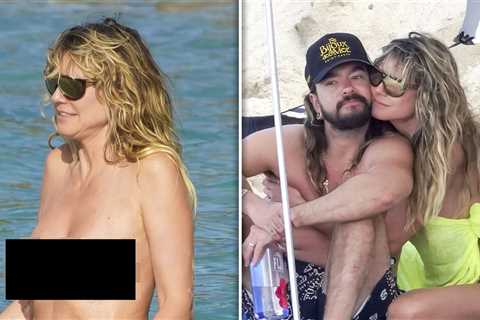 Heidi Klum Continues Topless Vacation with Husband Tom Kaulitz in St. Barts