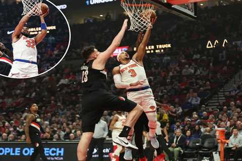 Josh Hart sparks Knicks by Trail Blazers in return with Karl-Anthony Towns glued to bench