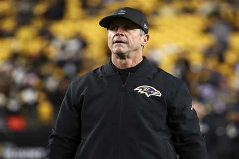 John Harbaugh interviews for Falcons job with Giants in pursuit