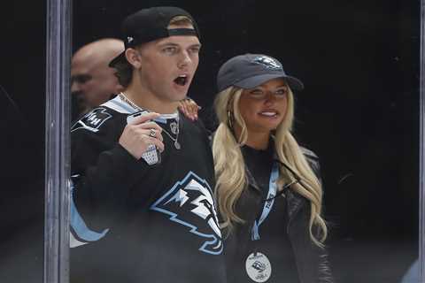 Jaxson Dart and girlfriend Marissa Ayers enjoy NHL date night after seismic Giants week