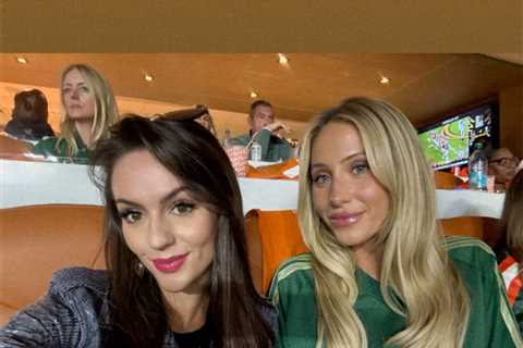 Jordon Hudson hangs with Alix Earle during national championship game appearance