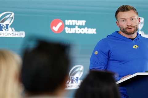Sean McVay jokes with reporters about 40th birthday: ‘I’ll slap the s—t out of you’