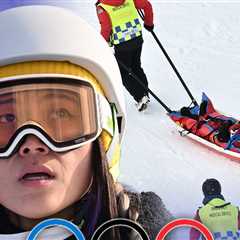 Snowboarder Jiayu Liu Crashes During Olympics Halfpipe Run, on Video