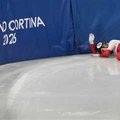 Speedskater Kamila Sellier leaves race on stretcher in bloody Olympic scene