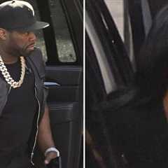 Kim Kardashian, 50 Cent on Set of Eva Longoria's Netflix Film 'The Fifth Wheel'